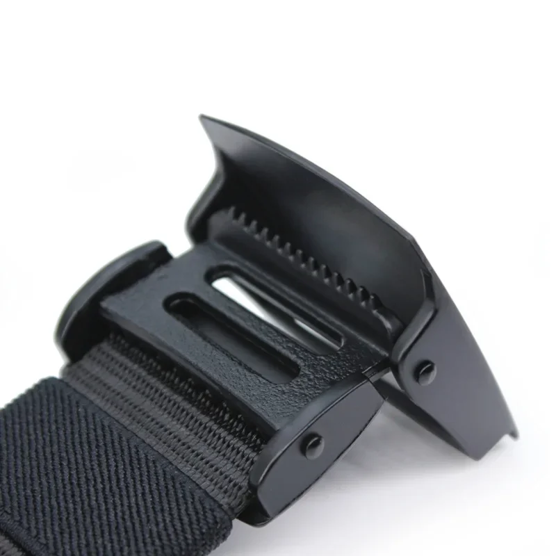 Cinturón perezoso tejido de lona con cubierta de cintura táctica multifuncional para hombre de 3,8 cm - imagen 3