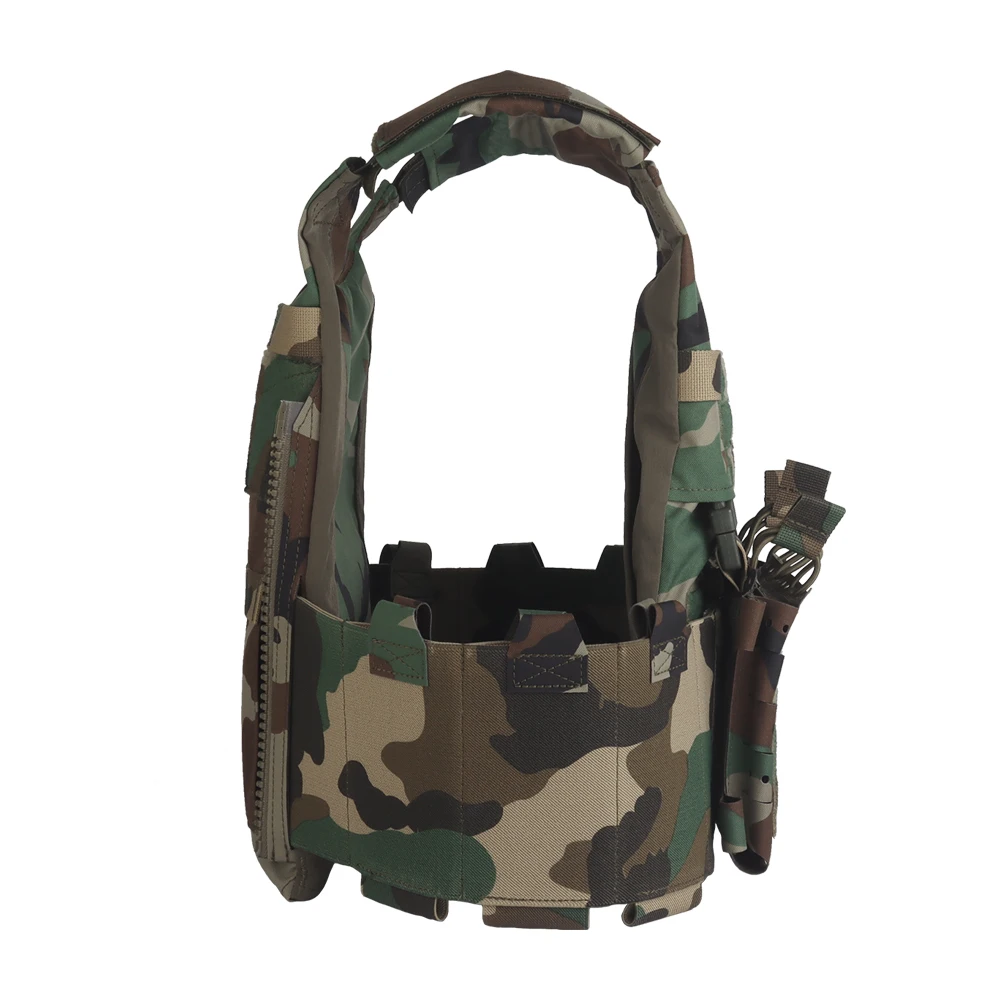 LV119-Juego de portador de placa táctica, hombreras gruesas, chaleco de caza de liberación rápida con bolsa Triple 5,56, aparejo de pecho Airsoft - imagen 3
