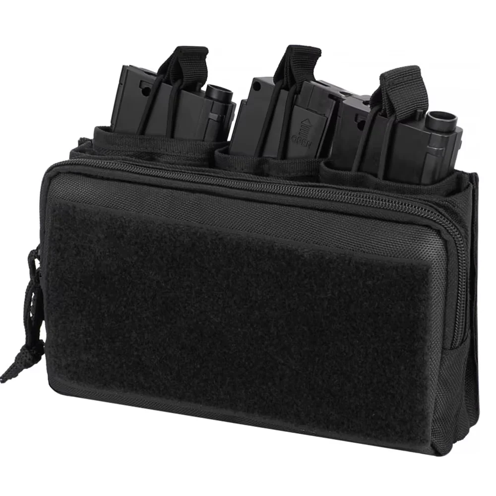 Bolsa triple para revistas 5,56mm MOLLE con tapa abierta EDC Airsoft - imagen 2