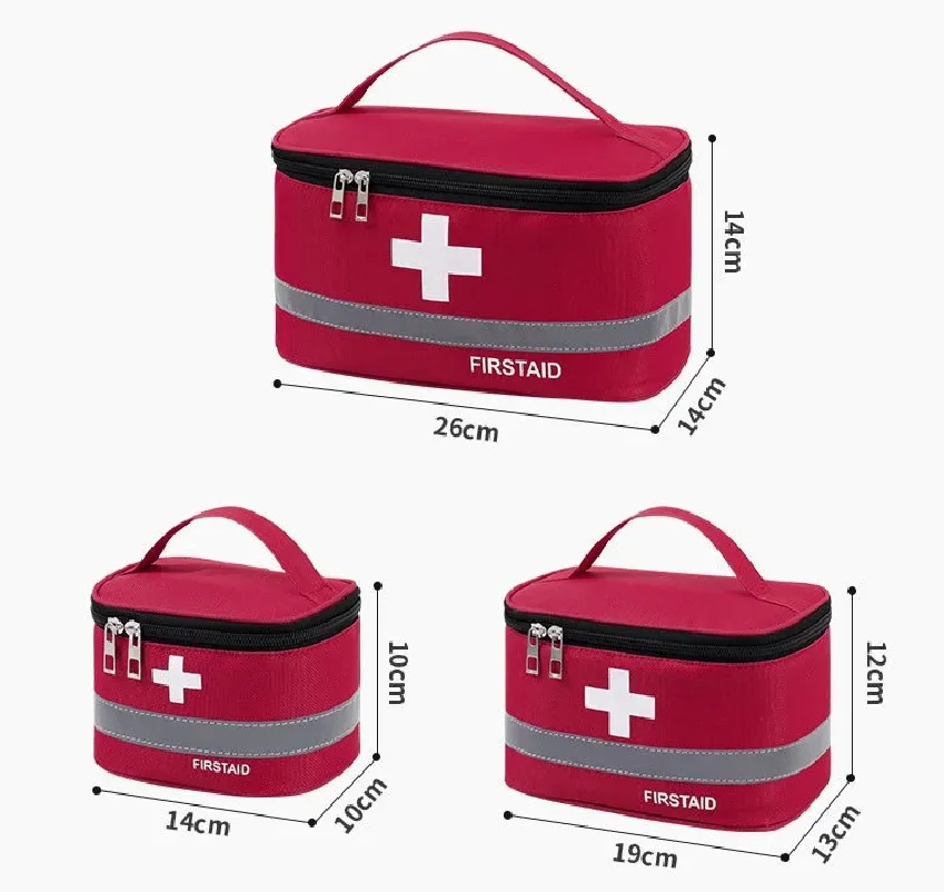 Botiquín de primeros auxilios portátil, bolsa de almacenamiento de medicina, bolsa de rescate al aire libre, botiquín médico de gran capacidad para el hogar, organización de almacenamiento