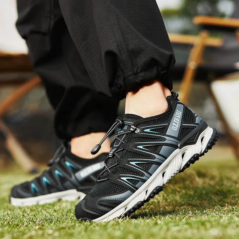 Zapatos de senderismo O.Z.THESHI, botas de trekking de malla para hombre, zapatillas deportivas transpirables para exteriores, zapatos de pesca informales ligeros para montaña - imagen 5
