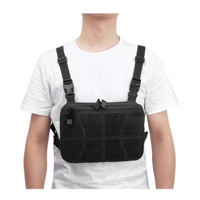 Bolsa táctica militar para el pecho, riñonera ajustable Unisex, bolsa de herramientas Molle multifuncional, bolso de hombro, chaleco táctico - imagen 5