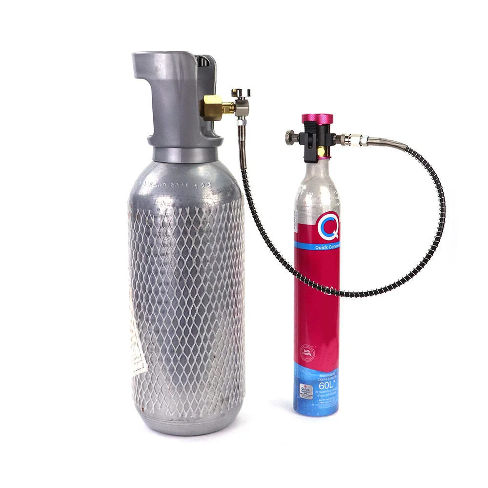 Adaptador de recarga de cilindro de Co2 rosa de conexión rápida de Soda, estación de llenado compatible con cilindro rosa artístico Sodastream Terra DUO - imagen 5