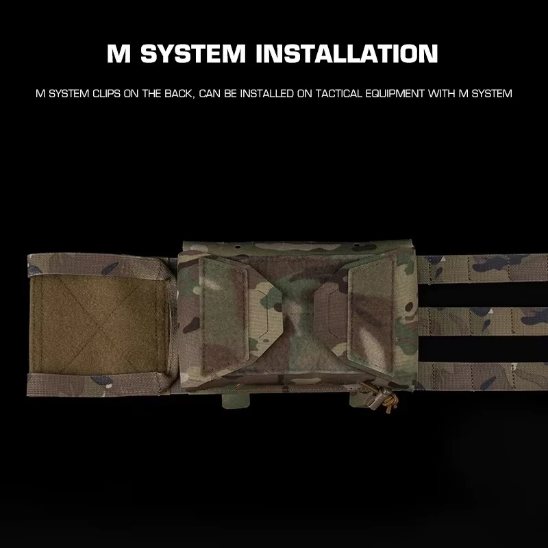 Bolsa de primeros auxilios MOLLE de diseño dividido, bolsa médica ligera que se adapta a cinturones ≤ 5CM de ancho, nailon duradero, equipo de emergencia para caza al aire libre - imagen 3