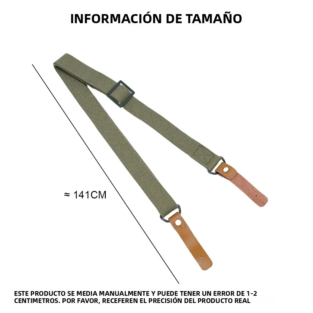 Original arma Sling Airsoft militar caza tiro cuero ajustable dos puntos táctico AK Rifle Correa cinturón de supervivencia al aire libre - imagen 2