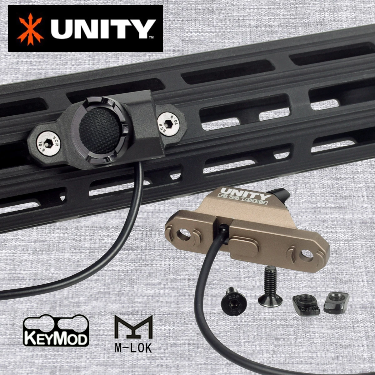 Interruptor de presión remoto UNITY para Surefire M300 M600 2,5/3,5mm/botón de enchufe SF compatible con riel Mlok Keymod de 20mm para láser DBAL-A2 PEQ15 - imagen 3
