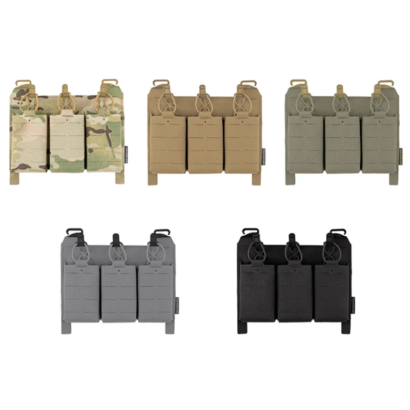 Chaleco táctico Molle con panel frontal, bolsa plana, bolsa triple para revistas, corte láser multicolor - imagen 4