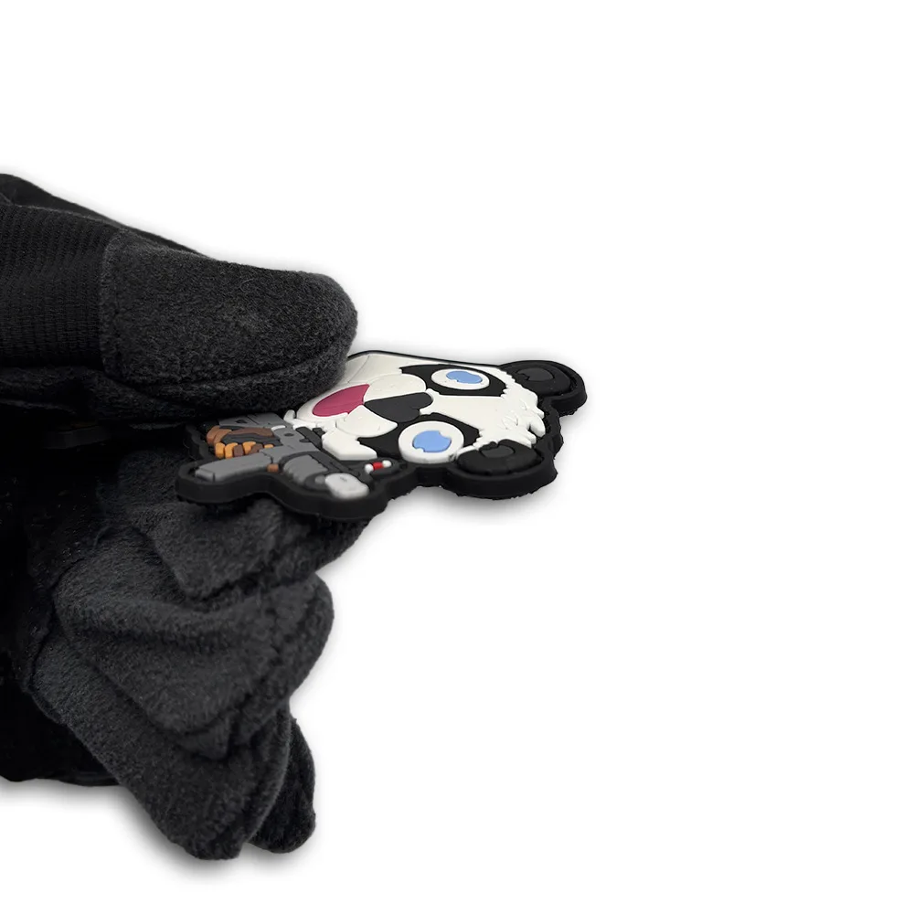 Parche de guerrero Robot, insignia de moral militar, Panda táctico, parches de gancho y bucle de PVC personalizados para ropa, pegatina decorativa para mochila - imagen 5