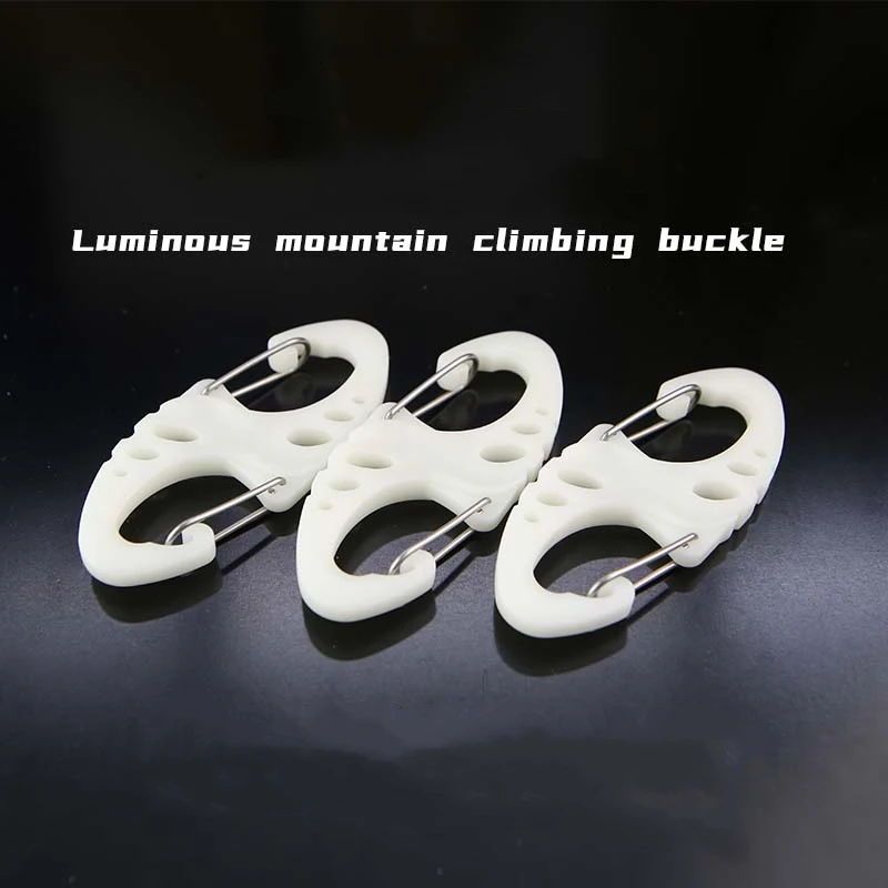 Mosquetón luminoso en forma de S, cuerda de Camping, hebilla colgante, mochila antipérdida, llavero táctico de liberación rápida al aire libre - imagen 5