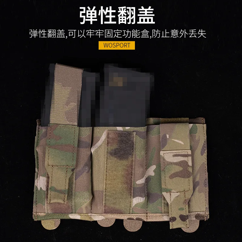 Paquete de accesorios montados en moho, accesorio ligero, Triple pliegue, elástico, camuflaje, 5,56/7,62 - imagen 4