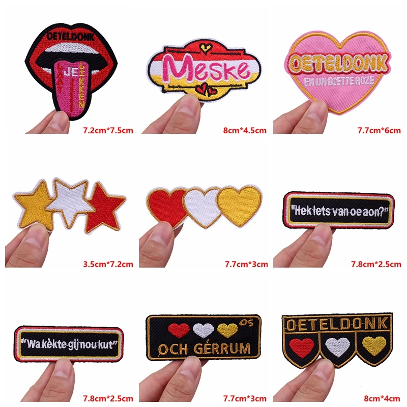 5 uds. Parche con emblema de Oeteldonk de Países Bajos bordado de rana de Carnaval de Países Bajos DIY parches para planchar para ropa chaquetas insignias para coser - imagen 4