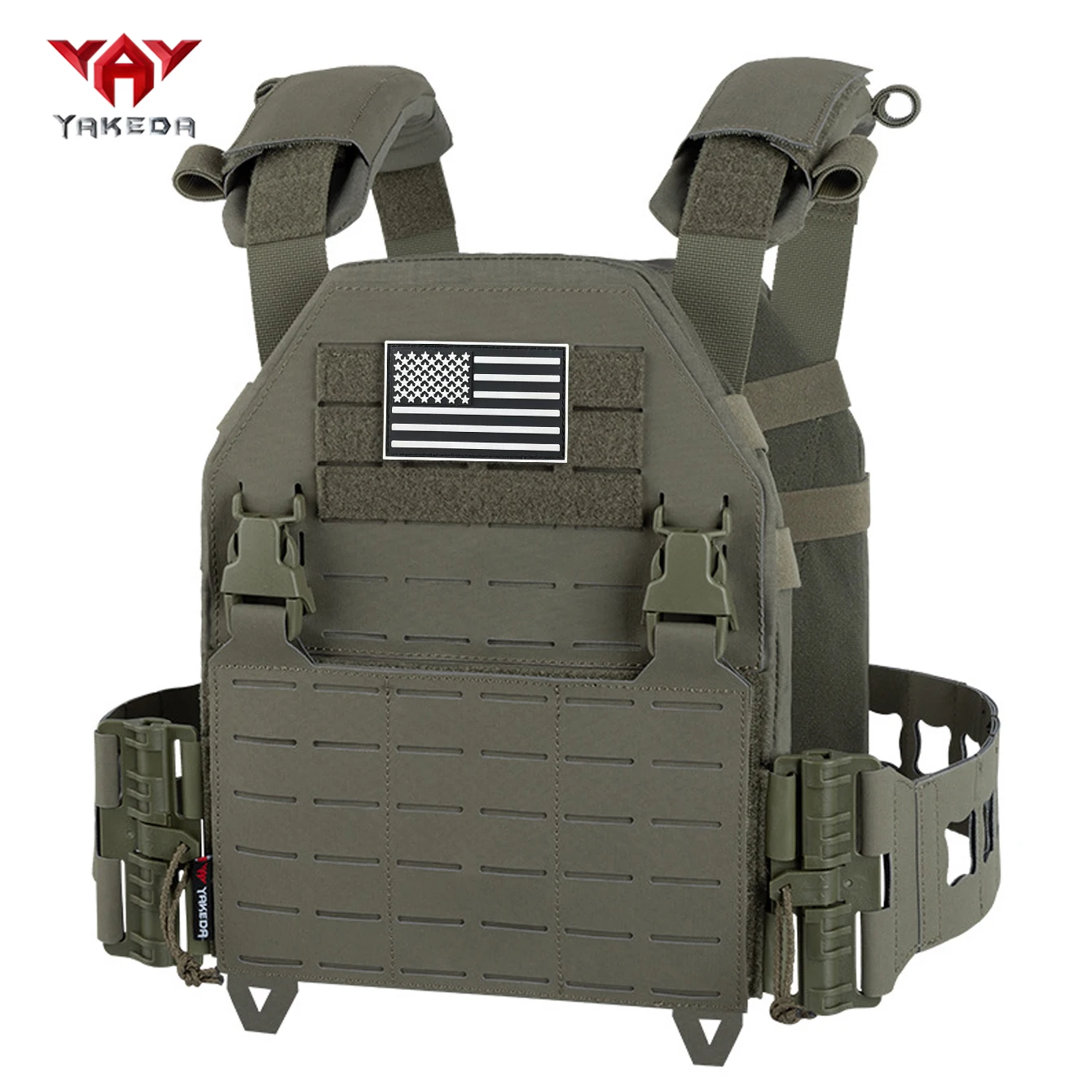 YAKEDA Chaleco de caza multifuncional de liberación rápida, chaleco de nailon transpirable, se puede utilizar para caza, supervivencia en la naturaleza, etc. - imagen 2