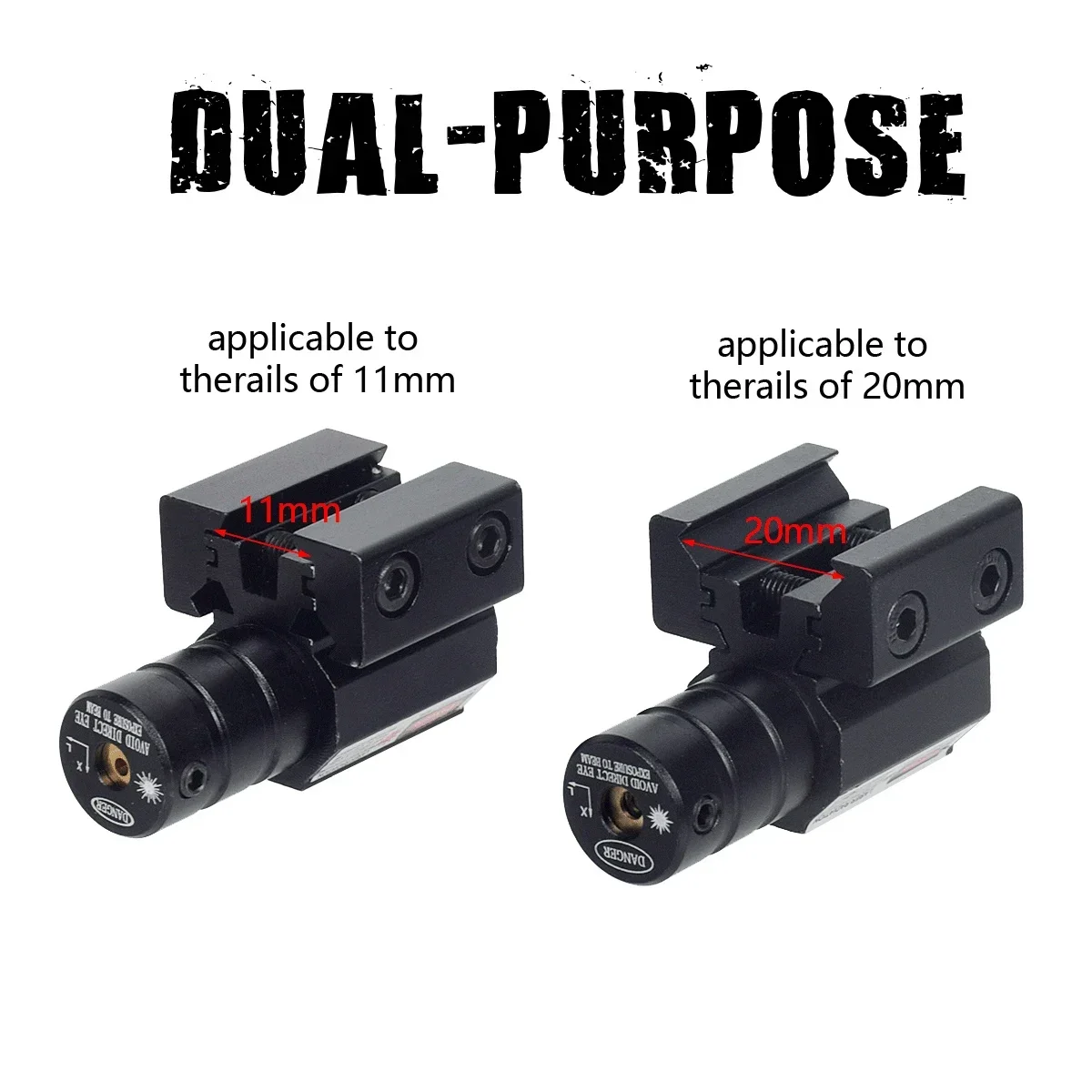 Mira láser táctica de punto rojo y verde, 11mm, 20mm, montaje en riel Picatinny ajustable, pistola Glock17, mira láser para Rifle Airsoft - imagen 5