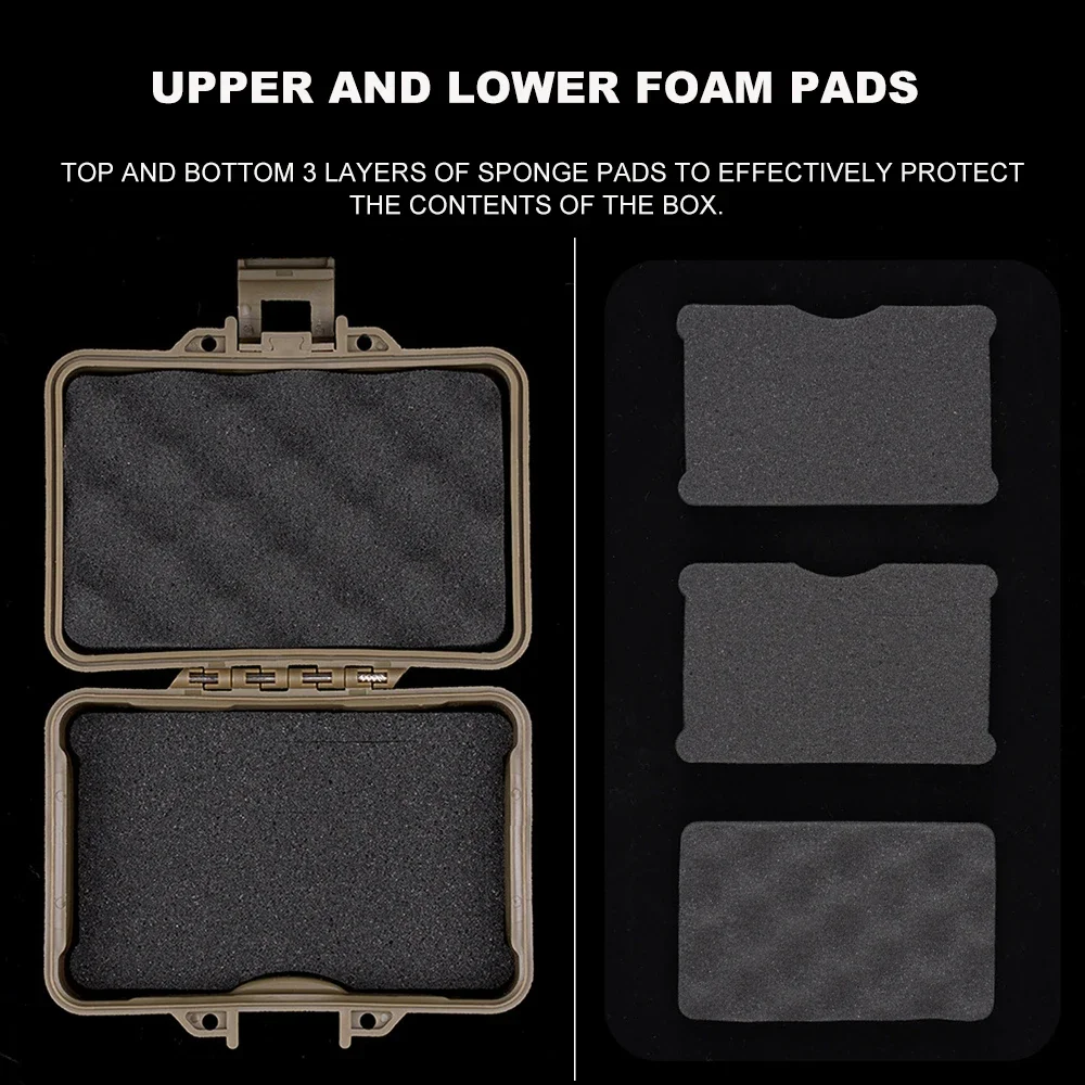 Caja de herramientas de plástico portátil para exteriores, Airsoft, caza, linterna, caja de almacenamiento, estuche de instrumentos a prueba de golpes, equipo de protección de seguridad - imagen 4