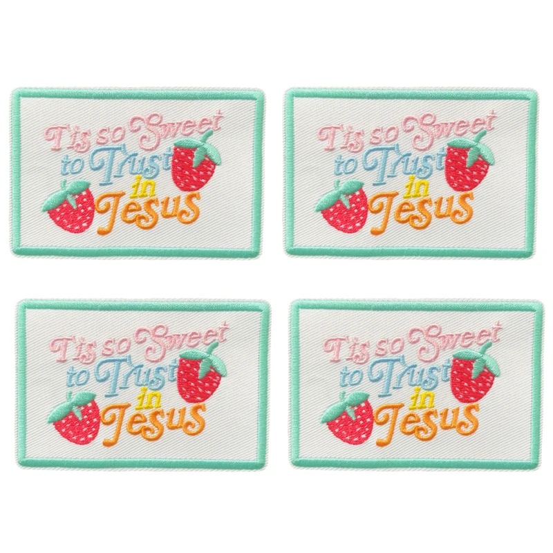 10 unids/lote, parches de vaqueras, parches bordados con letras cuadradas de dibujos animados para chaquetas, sombreros, apliques para coser, parches para planchar, pegatina para planchar - imagen 4