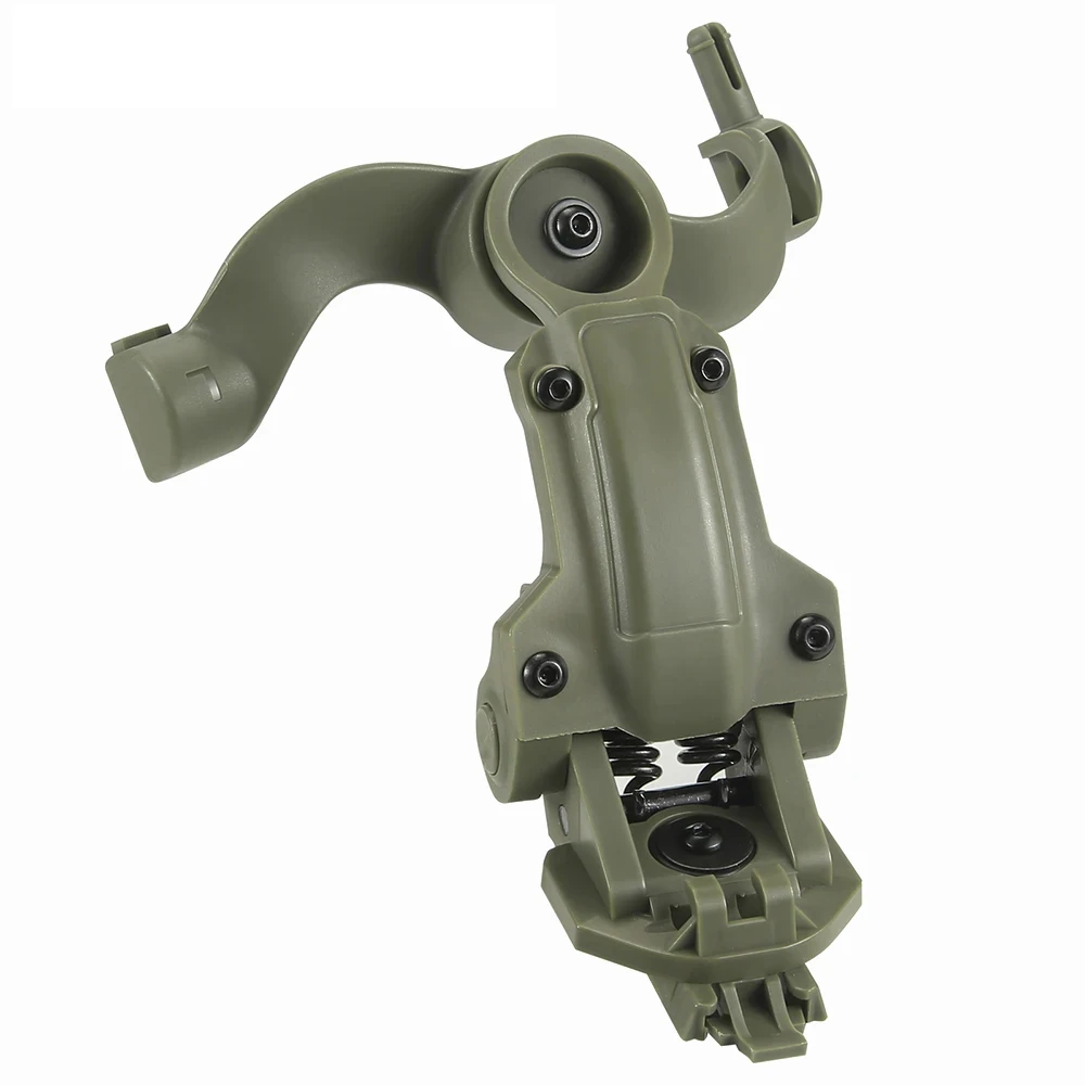 Kit de soporte para auriculares táctico militar, pista giratoria multiángulo, soporte para auriculares, adaptador de pista para casco - imagen 4