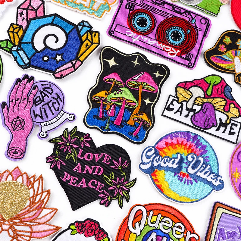 Parches de setas mágicas para Ropa, bordado, planchado, bricolaje, apliques de decoración, pegatinas de planchado de dibujos animados - imagen 2