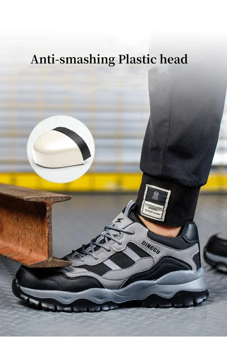 Zapatos de seguridad para el trabajo con aislamiento ligero de 6KV para hombres y mujeres, zapatillas de trabajo transpirables indestructibles antigolpes, botas de seguridad - imagen 4