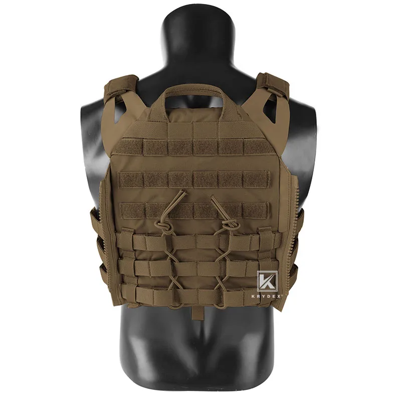KRYDEX-Chaleco táctico portador de placa marrón Coyote, con solapa MOLLE, armadura de asalto de liberación rápida, chaleco CS de combate Airsoft JPC 2 - imagen 2