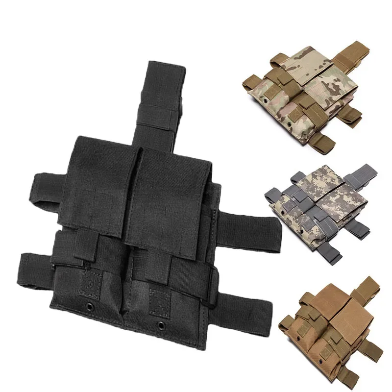 Bolsa táctica para revista doble M4, Molle Airsoft, Paintball, caza, pistola, soporte para Mag, bolsa para Rifle de 5,56mm - imagen 3