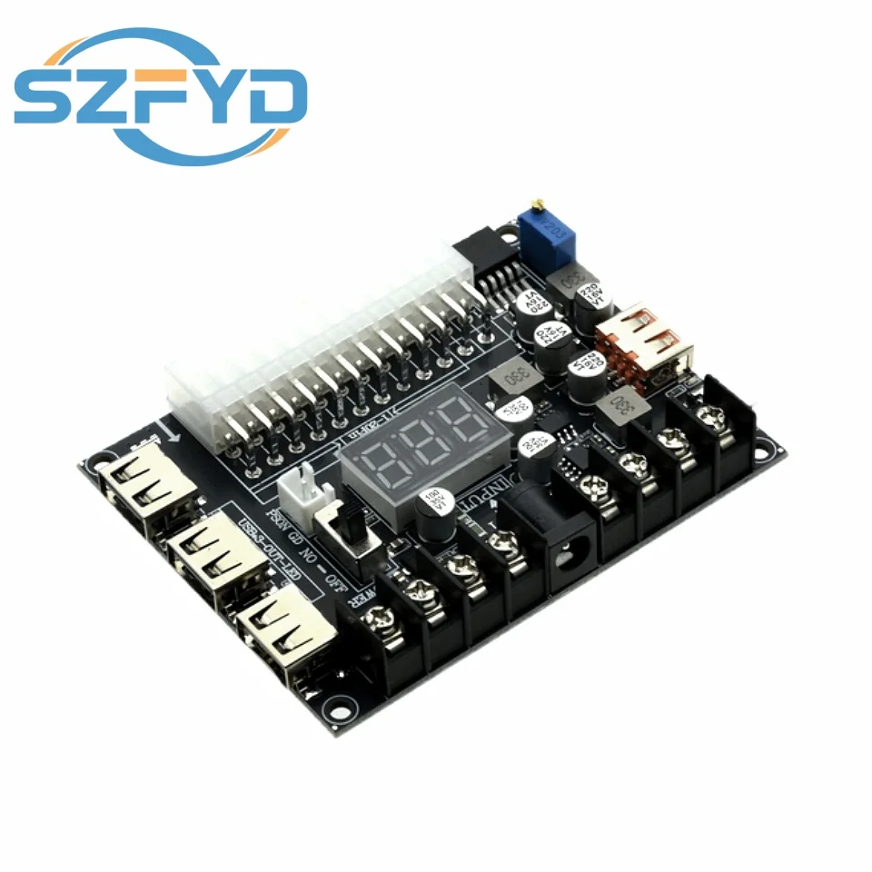 Adaptador de corriente ATX con voltaje ajustable y display rojo - imagen 3