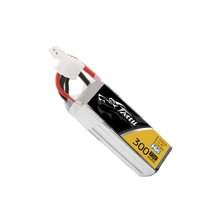 TATTU-batería Lipo de 300mAh para helicóptero RC, cuadricóptero FPV, piezas de Dron de carreras, batería recargable de 11,4 V con PH2.0, 75C, 3S, 11,4 V - imagen 4