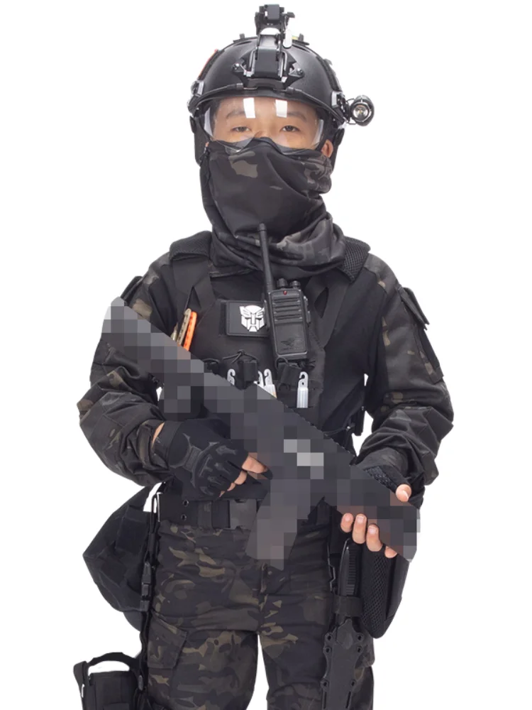 Traje de rana transpirable de camuflaje para niños y niñas, traje BDU para exteriores, vestido familiar de campo CS, campamento de verano - imagen 4