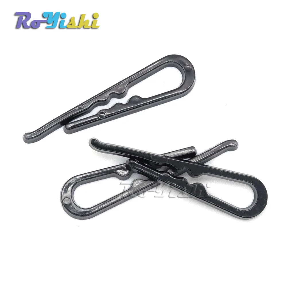 Clip de plástico de 49,5 mm, 38 mm y 30 mm con dientes para vestido, camisa, embalaje de prendas, negro - imagen 3