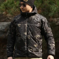 Chaqueta táctica acolchada impermeable – Invierno con capucha hombre