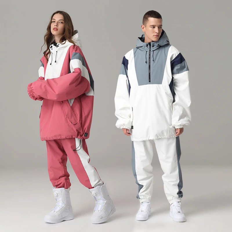 Searipe-traje de esquí cálido para hombre y mujer, impermeable, a prueba de viento, chaqueta de snowboard, conjunto de pantalones, trajes de nieve para mujer, Unisex al aire libre - imagen 5