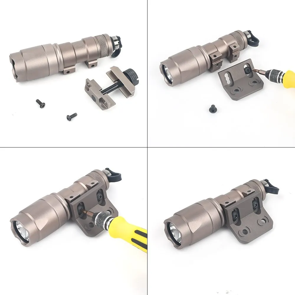 Linterna táctica WADSN M600C M600 M300A M300 con arma de caza, accesorio de Airsoft Scout, montaje Offset para llok - imagen 5