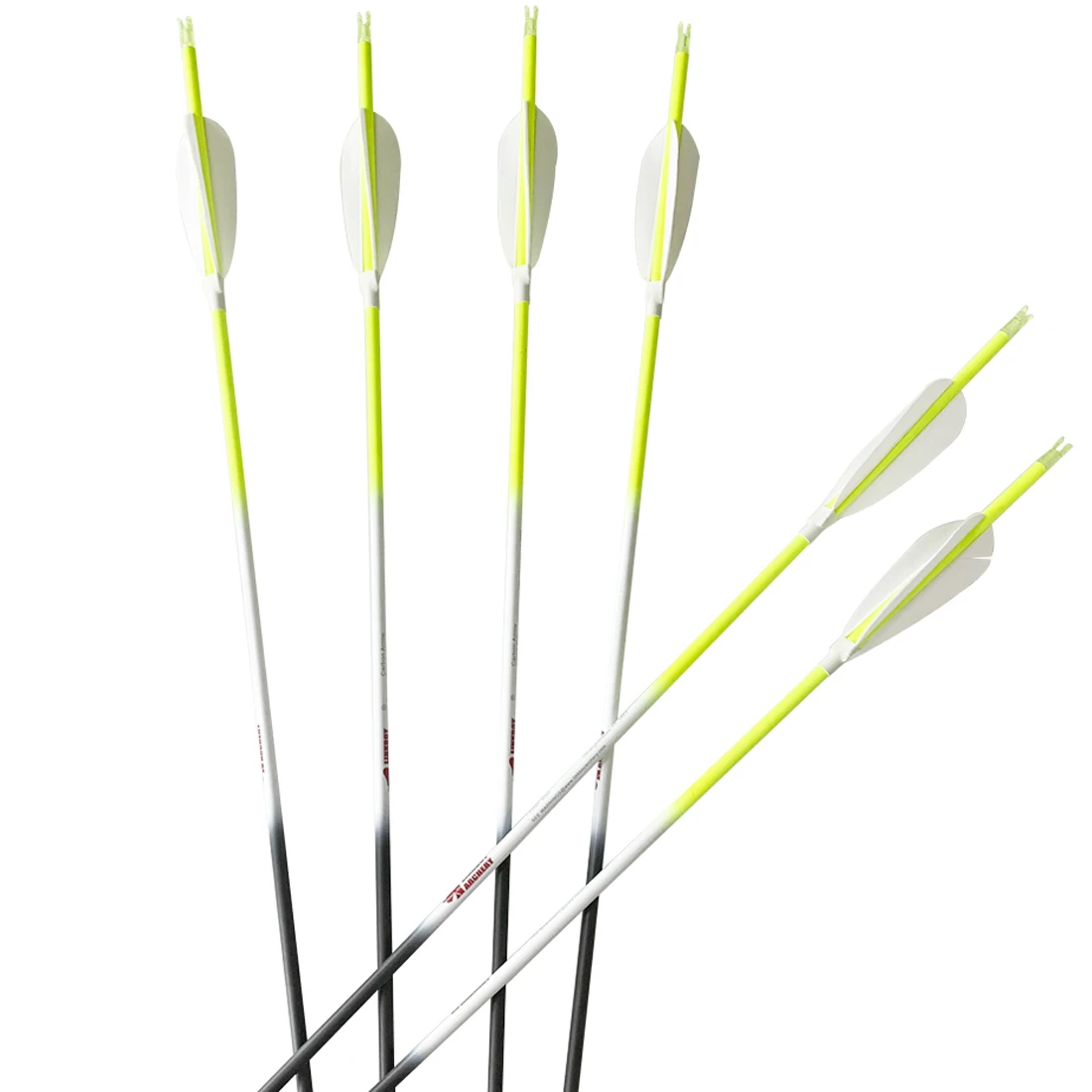 6 uds Linkboy tiro con arco ID6.2MM columna vertebral 300-800 pluma oblicua de 4 pulgadas 100gr junta tórica accesorios de caza