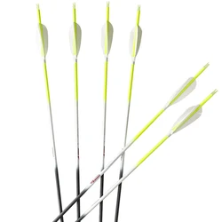 6 uds Linkboy tiro con arco ID6.2MM columna vertebral 300-800 pluma oblicua de 4 pulgadas 100gr junta tórica accesorios de caza