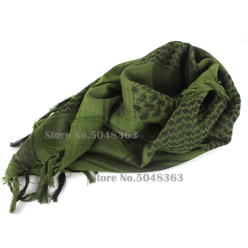 Bufandas tácticas de algodón árabe Shemag para exteriores, Unisex, ejército, caza militar, Paintball, pañuelo para la cabeza, malla para la cara, pañuelos para el desierto - imagen 4