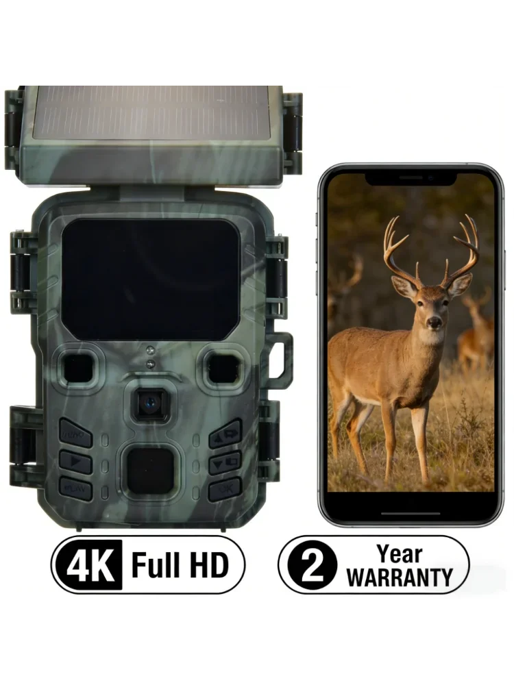 Cámara visión nocturna 4K solar 50MP resistente exterior con grabación nocturna