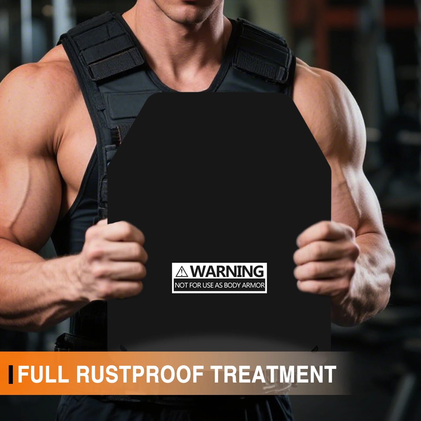 UNIONTAC 2,3 KG ± tablero de rodamiento de peso de entrenamiento ponderado nivel NIJ III pintura en polvo de acero para protección de chaleco a prueba de balas - imagen 2