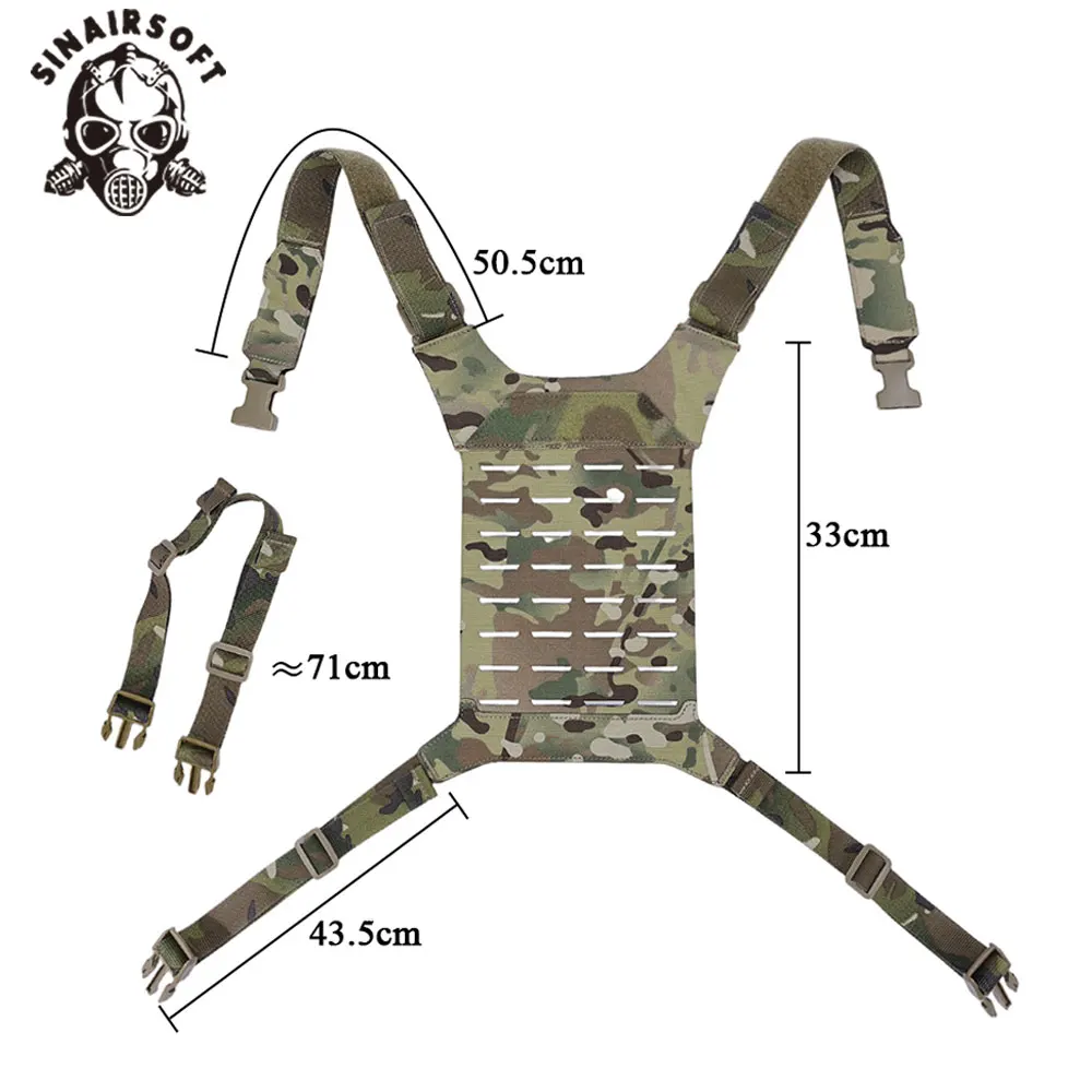 Plataforma de pecho táctica D3 SS MK, chaleco Molle Airsoft para caza, correa de aparejo de pecho, chaleco Universal, accesorios de equipo de Panel trasero - imagen 3