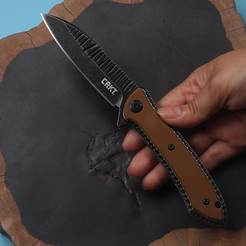 Cuchillo plegable más vendido, hoja 7Cr13Mov, mango de acero 420, herramienta EDC para exteriores - imagen 2