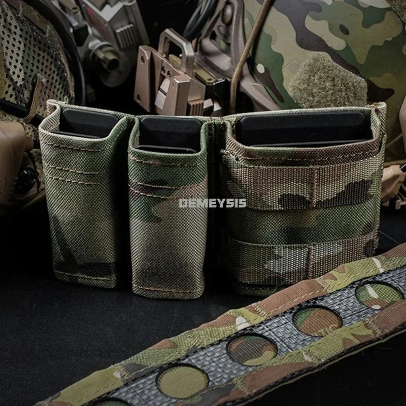 Bolsas tácticas para revistas de 5,56 + 9mm, bolsa corta con inserto de cuña para M4 G17 AR15 Mags, cinturón MOLLE, bolsa de transporte para chaleco - imagen 4