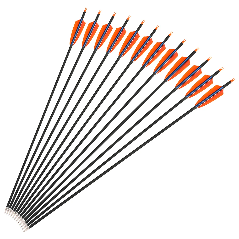 Spine500 Flecha de carbono para recurvo y compuesto, pluma pavo - imagen 4