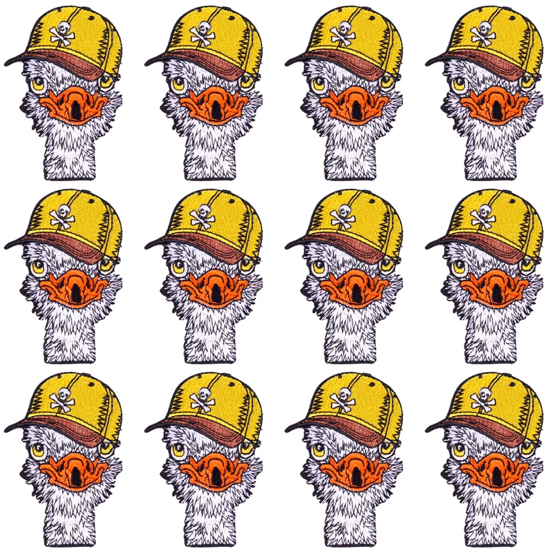 Parche bordado de Animal Punk para ropa, pegatinas de bucle de gancho DIY, 10 piezas por lote - imagen 4