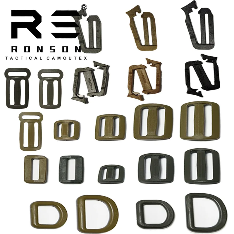 Hebillas UTX de 5 uds., accesorios con hebilla en D, chaleco táctico, mochila, cinturón, hebilla japonesa de acero plástico - imagen 3