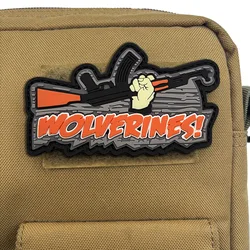 WOLVERINES AK Parches PVC tacticos para ropa militar y mochilas