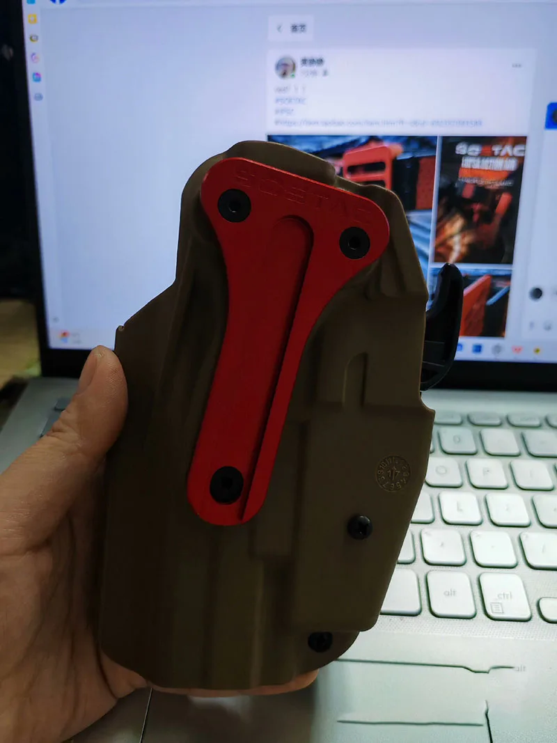 IPSC IDPA-funda de tiro de competición, colgador de aluminio, soporte para cinturón deportivo táctico de extracción rápida - imagen 4