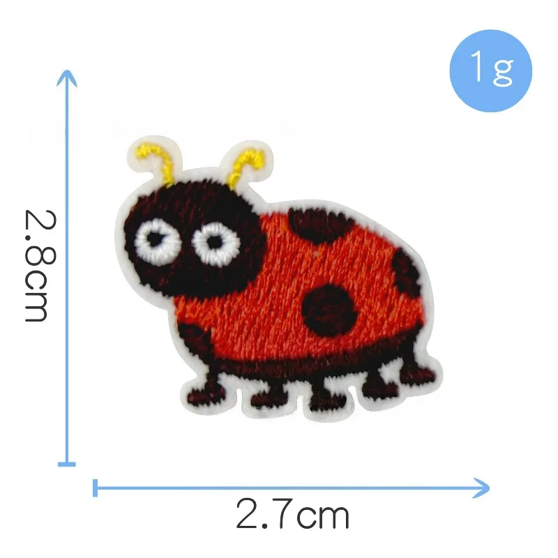Parche de mariquita de 3 piezas, apliques para planchar/costurar para ropa, pantalones, mochilas, sombreros, vaqueros, accesorios de bricolaje. Parche bordado de libélula - imagen 4