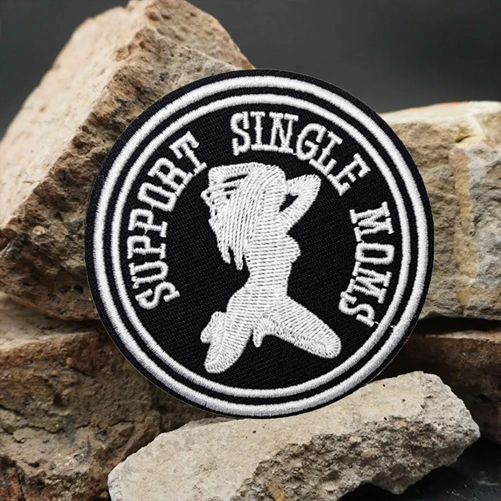 Soporte para mamás solteras, parche táctico de Velcros, divertido cierre de gancho y bucle, insignia de moral bordada militar para mochila Molle - imagen 2