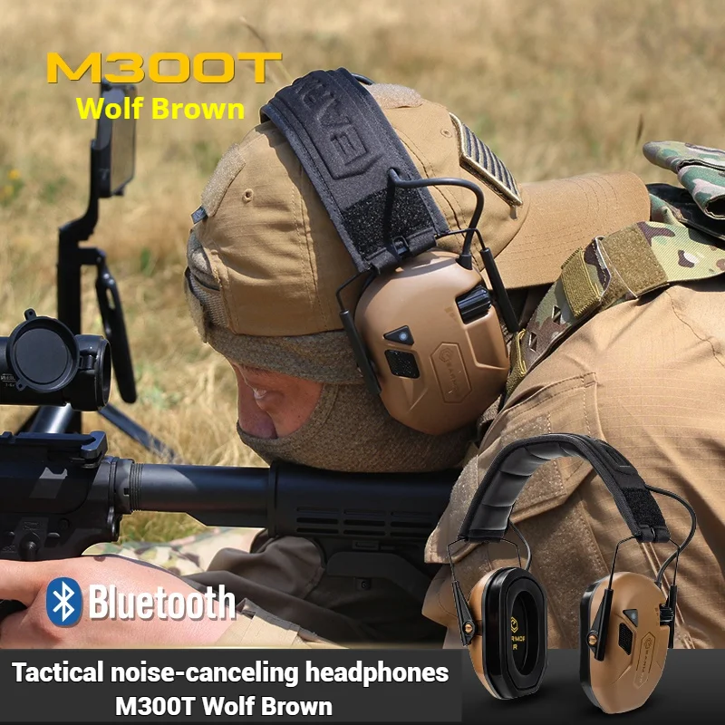 Earmor M300A M300T auriculares tácticos y gafas S01 Set IPSC rango de disparo auriculares de entrenamiento de tiro auriculares Bluetooth - imagen 2