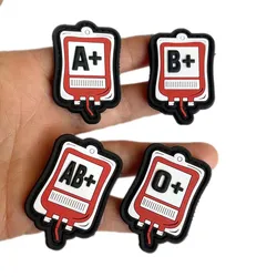 Parche sangre táctico A+ B+ AB+ O+ – PVC con velcro