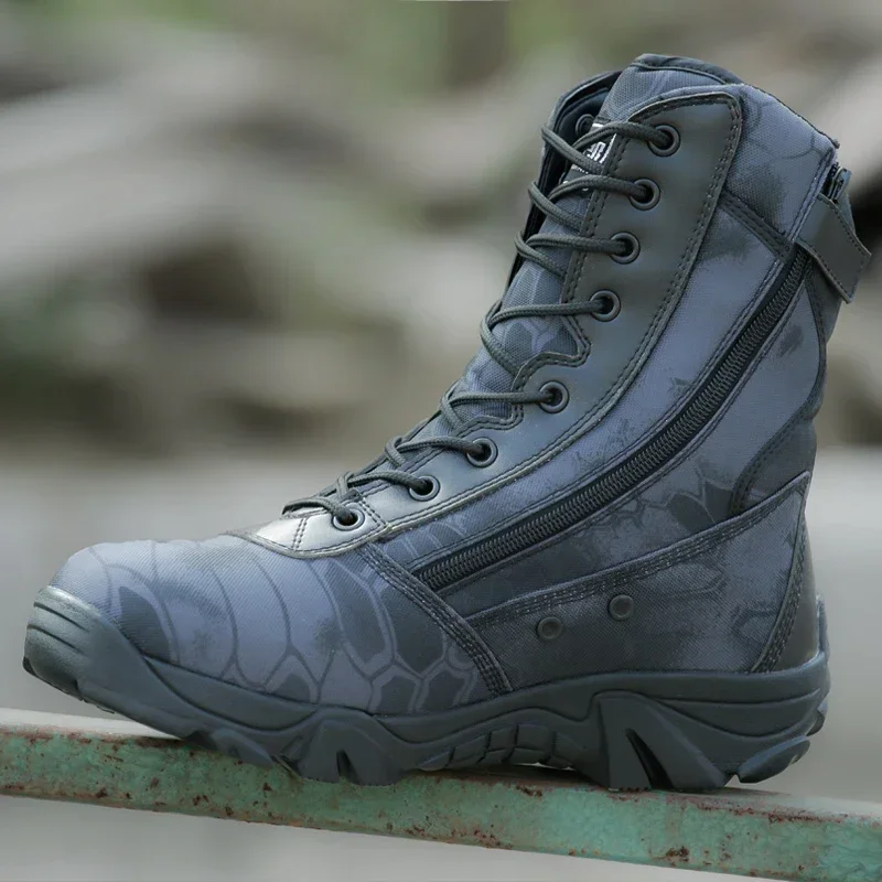 Trekking senderismo zapatos al aire libre hombres Camo impermeable escalada Camping deporte zapatillas caza botas de entrenamiento táctico - imagen 5