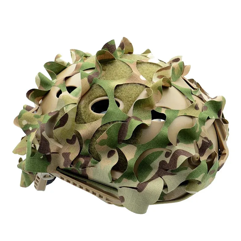 Funda casco camuflaje 3D hojas láser – Cubierta nylon táctica - imagen 3
